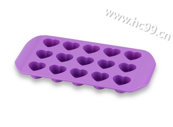 15连心形硅胶冰格