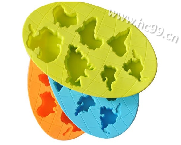 地图形状硅胶冰格