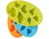 地图形状硅胶冰格