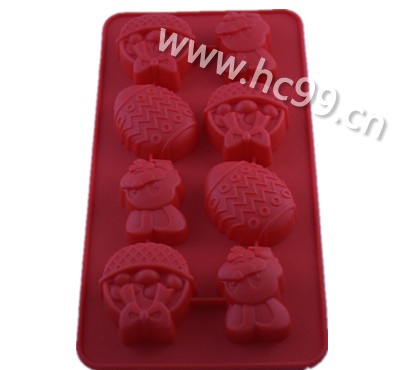 公仔加彩蛋硅胶冰格