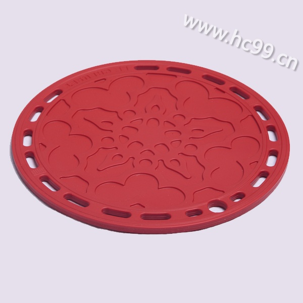 圆形雕花硅胶餐垫