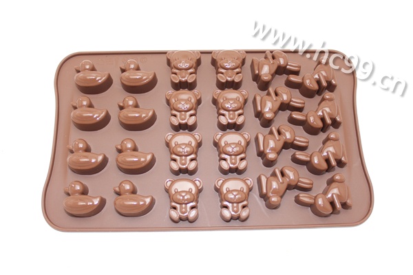 24孔鸭子小熊兔子硅胶冰格