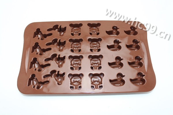 24孔鸭子小熊兔子硅胶冰格