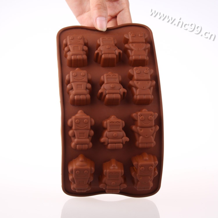 12孔卡通机器人硅胶冰格