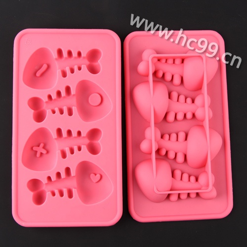 鱼骨头硅胶冰格