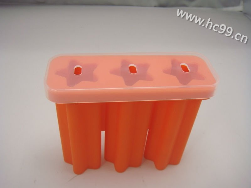 橙色硅胶冰棒模