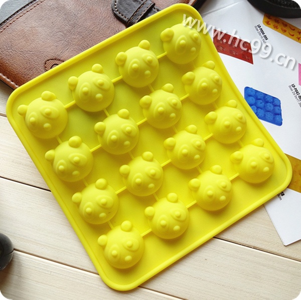 黄色熊猫硅胶冰格