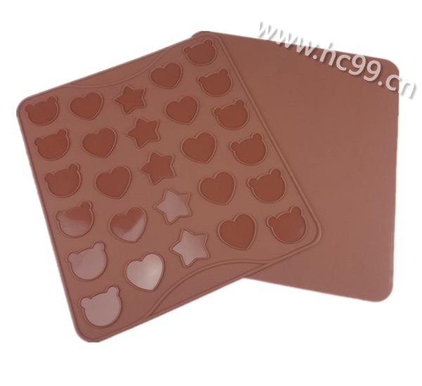 小熊爱心马卡龙硅胶垫