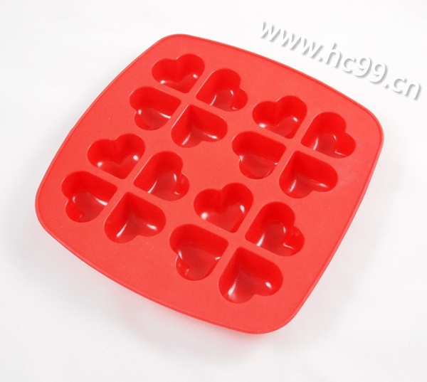 正方形爱心硅胶冰格