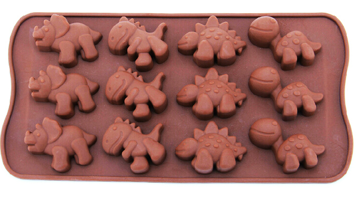 12连卡通恐龙巧克力硅胶冰格