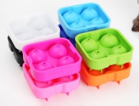 热销威士忌XO 4孔硅胶冰球模