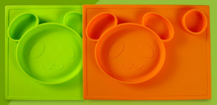 儿童硅胶一体式分格餐垫