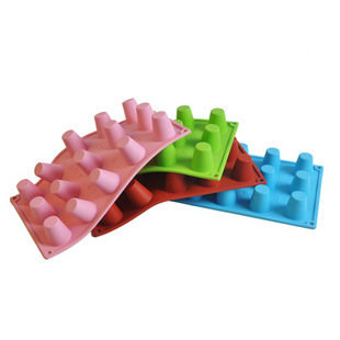 圆柱形粉色硅胶冰格