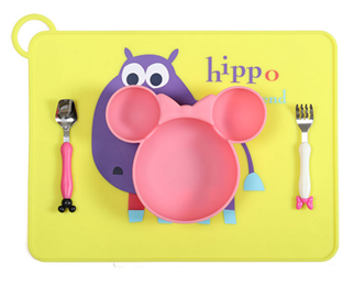 防水儿童硅胶卡通餐垫 